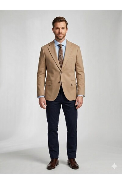 SELİM HAVAN Men's Premium Look Single Button Jacket 0022