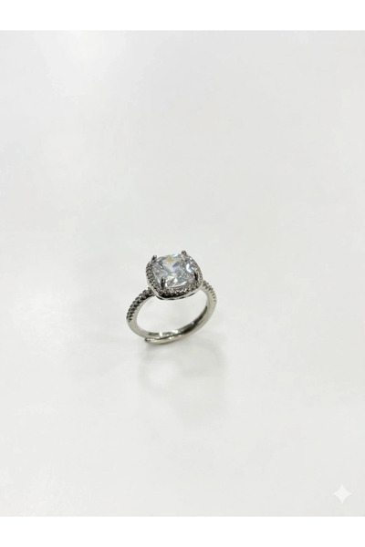 Twin Store 4-Claw Princess Model Baguette Stone Ring - Yz0209