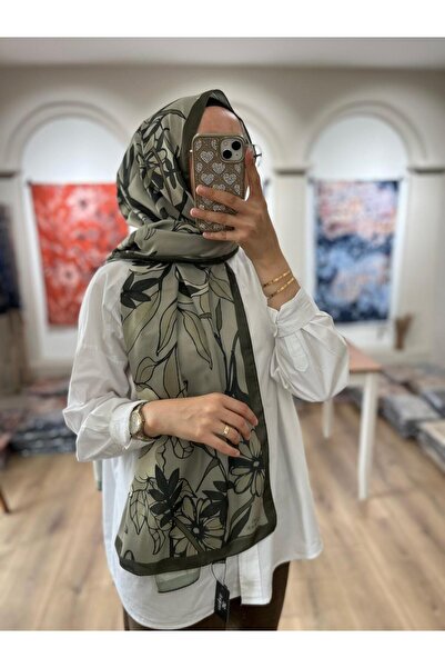 e.m ipek Lunera Desen Soft Shawl - Khaki