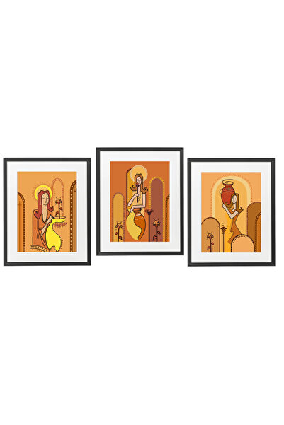 Boomah Accessories set of 3, Plant Lover Girl Boho Style - Decorative Wall Ar...