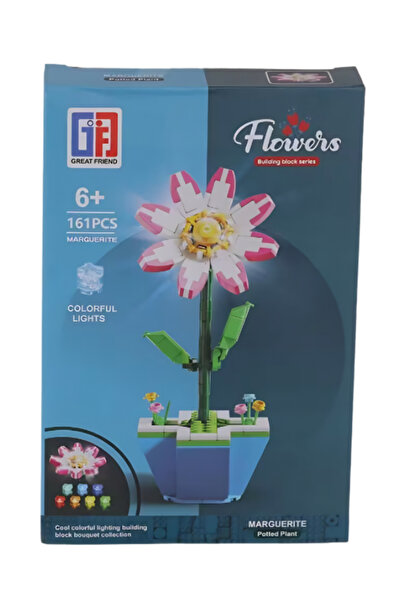 CAN OYUNCAK Great Friend Flower Building Block Series Daisy 161 Pieces