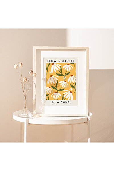 Boomah Accessories Flower Market New York Colorful Botanical Art Poster with ...