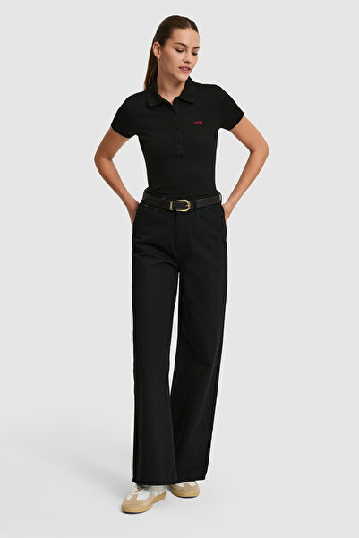 U.S. Polo Assn. Kadın Siyah Basic Tişört 50323461-VR046
