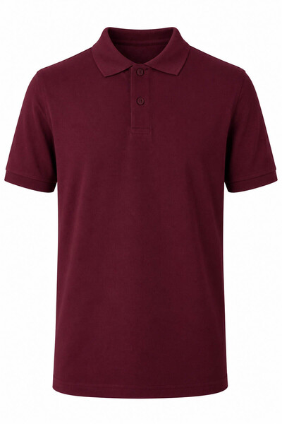 trender 2127 Plain Pique Cherry Men's Polo Neck T-Shirt 26Yl71L58019