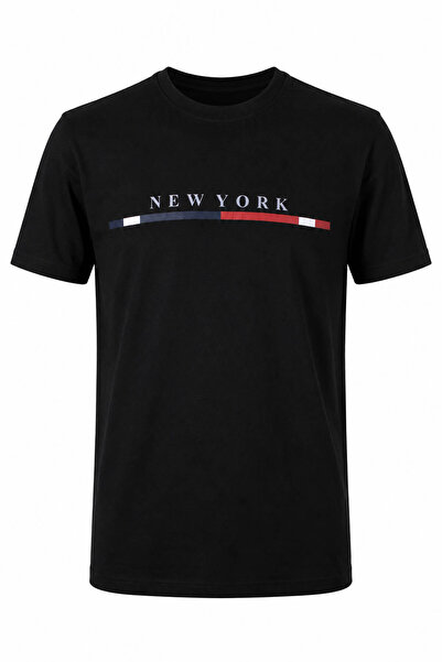 trender New York Print Suprem Black Men's T-Shirt 226-17