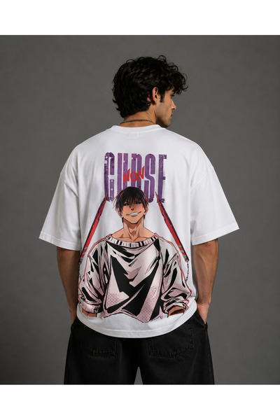 Nulivez Toji Fushiguro Oversize Unisex T-Shirt – Anime Printed Back Pattern S...