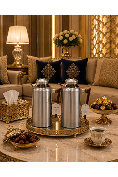 sahal aloula Luxurious 12-Hour Heat Preservation Tramisu Set - 1L and 700ml C...