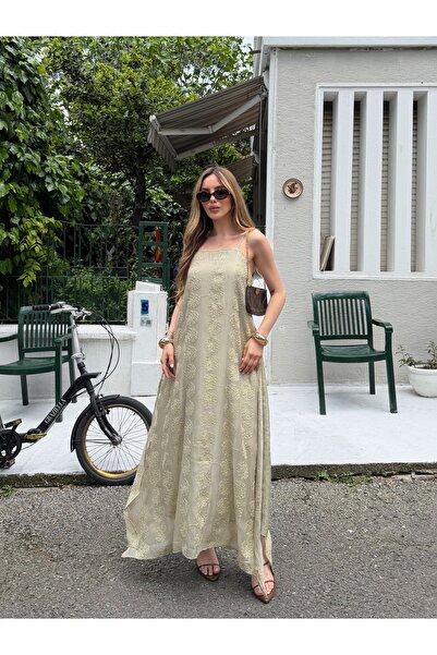 Laluvia Rochie brodată cu salvie - 3437