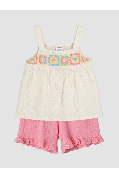 LC Waikiki Embroidered Girls' Set from Uzg Store for Style Enthusiasts