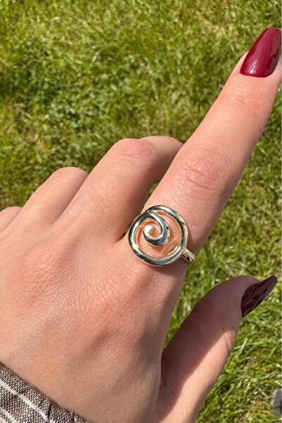 Leo'Stone Polished Series Spiral Form Adjustable Women's Ring
