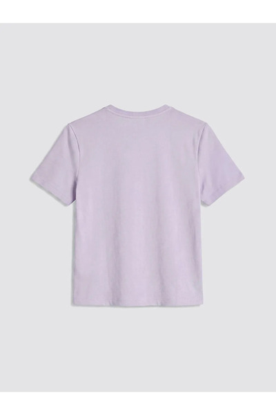 LC Waikiki Purple Crew Neck Printed Women's T-Shirt