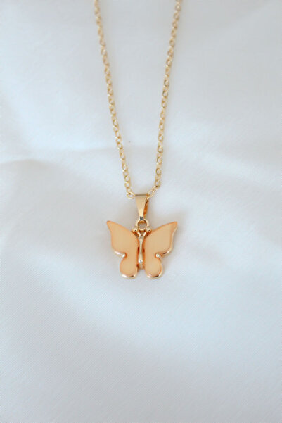ETC Gold Plated Yellow Color Pearlescent Necklace 5886 - Miyng9281-2842