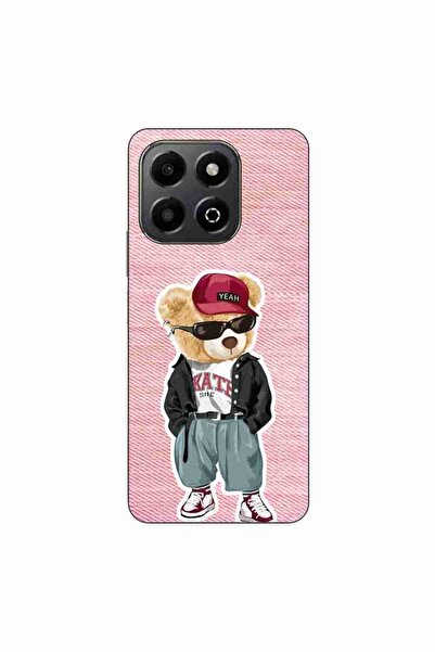 OEM Husa compatibila cu Honor X6b Silicon Gel Tpu Model Pink Jeans Bear