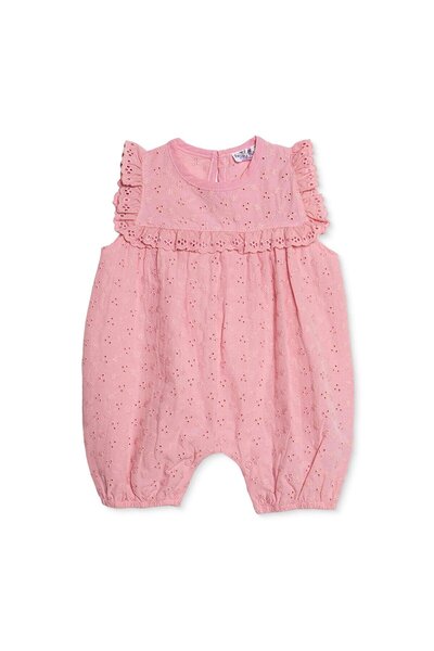 ebebek Hello Baby HelloBaby Kız Bebek Kısa Tulum Çıtçıtlı Bisiklet Yaka Kısa ...