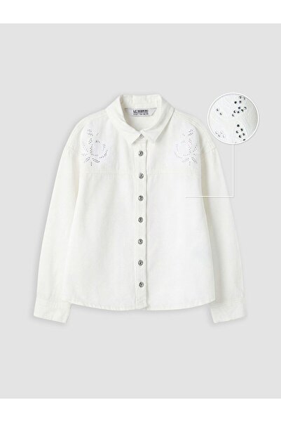 LC Waikiki LCW Kids Taşlı Kız Çocuk Jean Ceket