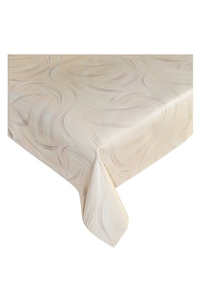Natalia Design Natalia oilcloth tablecloth, 200x140 cm, waterproof, cream wit...