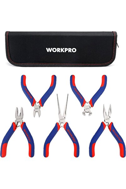 Workpro Mini Pliers Set Jewelry Pliers 5-Piece, Including Linesman Pliers, Lo...