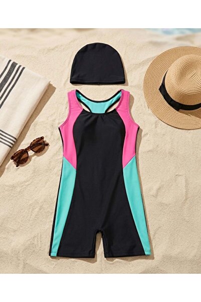 Lolliboomkids Set de costume de baie pentru fete, stil hipster, multicolor - ...