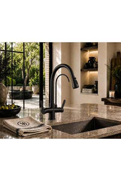 vb vitrinbanyo U-Tubular Purified Spiral Sink Faucet Matte Black