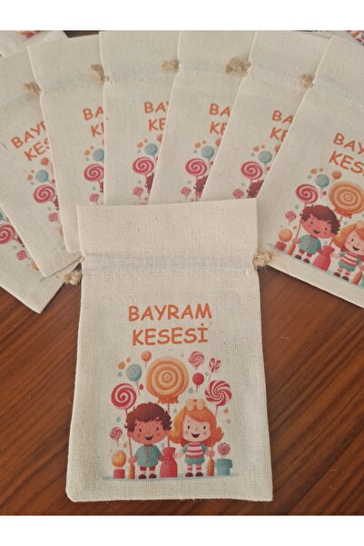 Üsve Sanat Neşeli Çocuklar Tasarımlı Bayram Harçlık Ve Şeker Kesesi Tek Adet