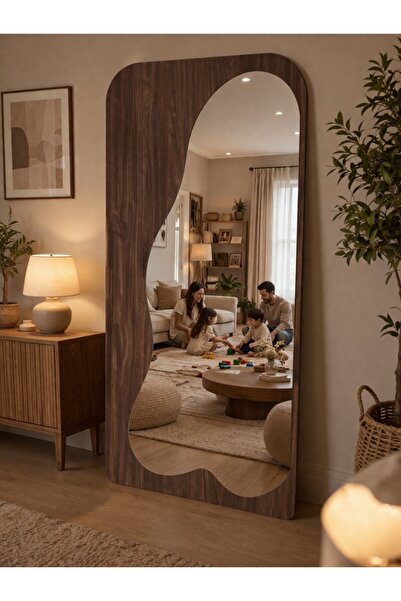 Icon Luxury Wave‑Frame Wall Mirror