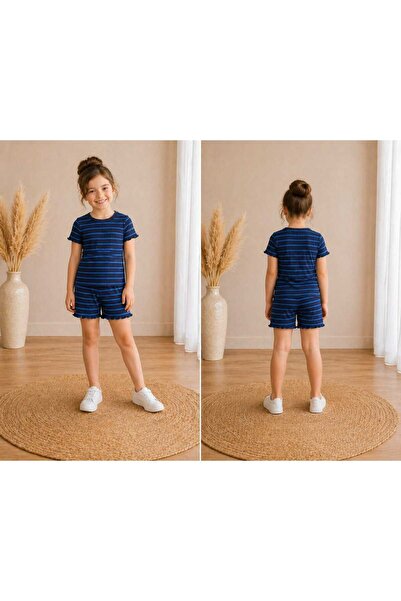 CINARIUM Girl's Casual Shorts T-Shirt Top and Bottom 2-Piece Set 2-8 Years Old