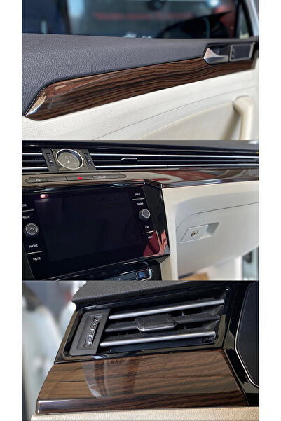 emrgarage VW Passat B8 Koyu Meşe Trim Koyumeşe Ful Set Maun Kaplama