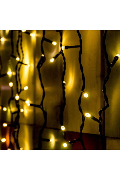 Somogyi Perdea de lumini, 204 LED, alb cald, pt exterior, cu legare in serie