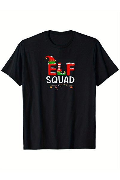 Aura YIO تي شيرت رجالي بنمط ELF SQUAD Christmas Elf