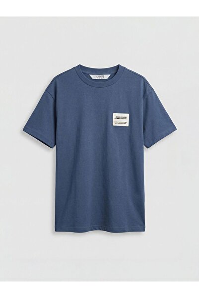 LC Waikiki Lcw Kids Crew Neck Label Detailed Boys' T-Shirt