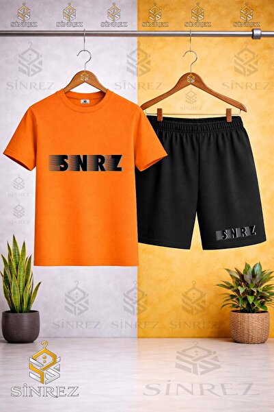 SİNREZ تي شيرت مطبوع عليه طباعة SNRZ BLACK SHADE للأطفال من Bicycle Neck - طق...