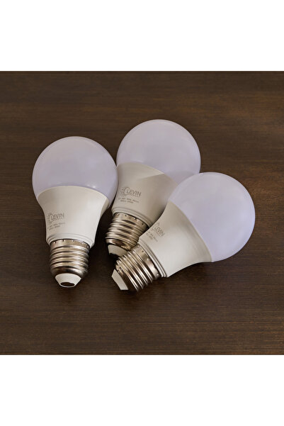 Home Box LEVIN LED 9W E27 3000K Warm Light A-Bulb - Set of 3