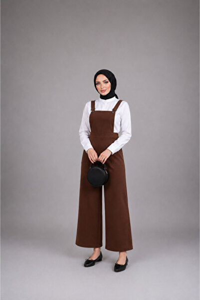 FREYA MODA Gabardin Pantolonlu Salopet Tulum