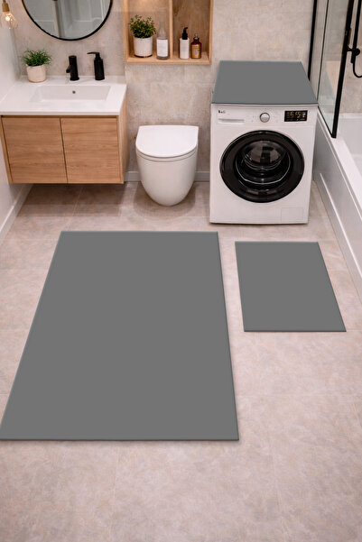 Getcarpet Non-Slip Base Digital Printed 3-Piece Bathroom Mat Set – Washing Ma...