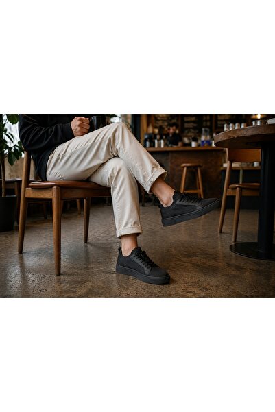 Tk Men's Tricot Black -White- Beige -Lacquer Sneakers Daily Orthopedic Shoes