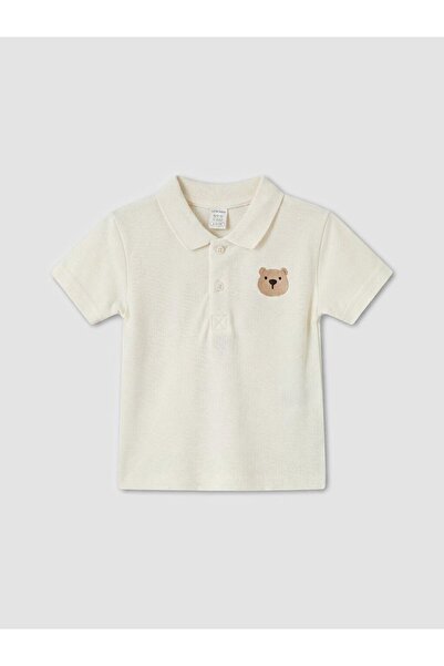 LC Waikiki Lcw Baby Polo Collar Embroidered Baby Boy T-Shirt