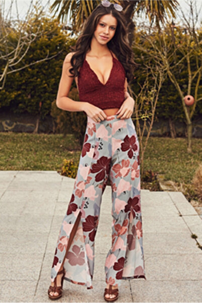 FIRST STYLE Stylish Turkish Set with a Knitted Top and Long Pants Featuring a...