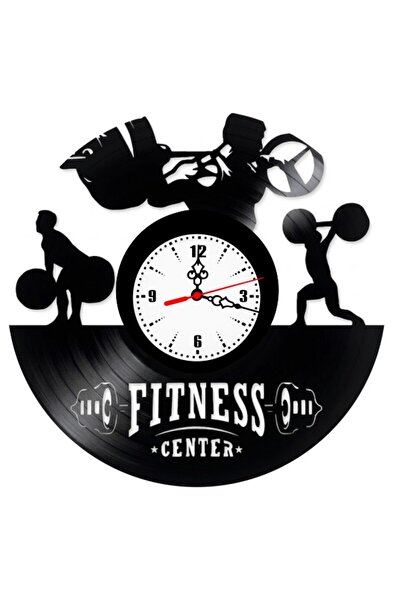 OEM Ceas de perete decorativ, Centru de fitness / Culturism, din disc de vini...