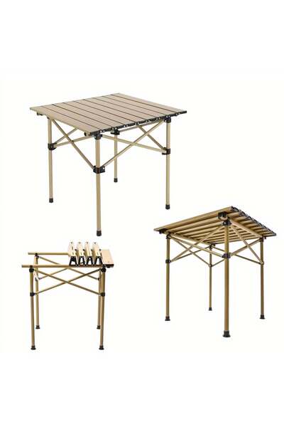 CASA JOY Masă pliabilă 53 x 51 x 50 cm cu cadru metalic și blat rezistent pen...