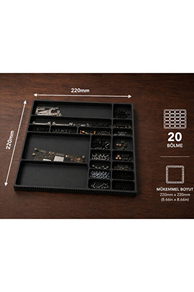 DEMİRHAN3D Technical Service Screw Arrangement Tray 22X22 cm Electronic Disas...