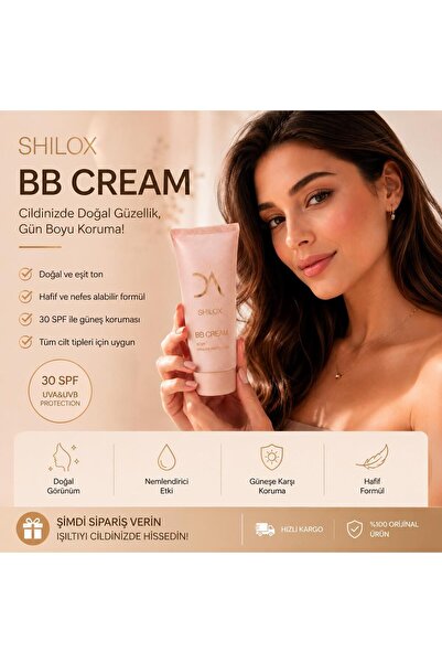 SHILOX Healty Skin Tonu Eşitleyici, Nemlendirici, Doğal Görünüm Yeni Nesil BB Krem SPF30+