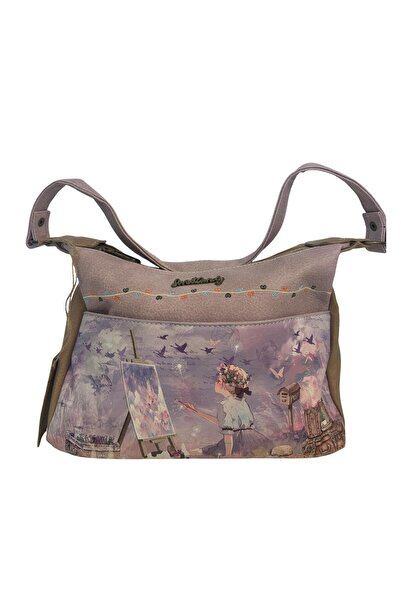 Sweet Candy Shoulder Bag with Doll Design and 2 Compartments for Women