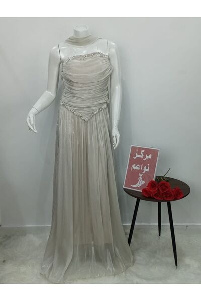 NAWAEIM Evening & Prom Dress - Beige - Long