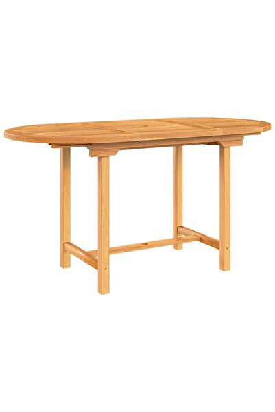 vidaxl Extendable garden table 110-160x80x75 cm solid teak wood