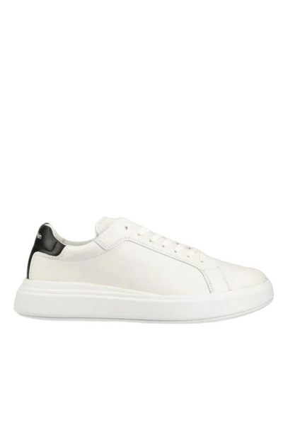 Calvin Klein Ανδρικά Δερμάτινα Sneakers Λευκά HM0HM01016-0K9