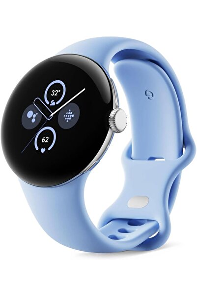Google Pixel Watch 2 LTE – Silver Aluminium, Bay Band, Fitbit Health & Safety...