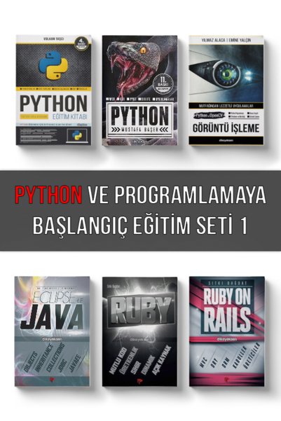 Dikeyeksen Yayıncılık Python ve Programlamaya Başlangıç Eğitim Seti 1 (6 Kitap)
