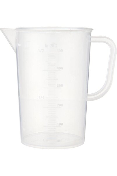 Generic Plastic Measuring Jug, 500 ml Capacity, Transparent