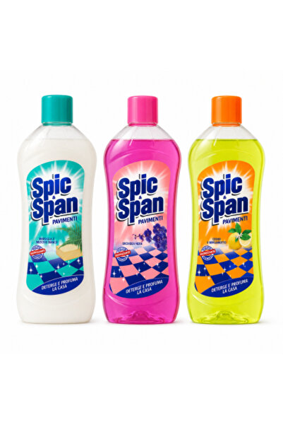 SPIC & SPAN Set 3 x Soluție de curățat pardoseli, 1 L/bucată, Marsiglia & Whi...