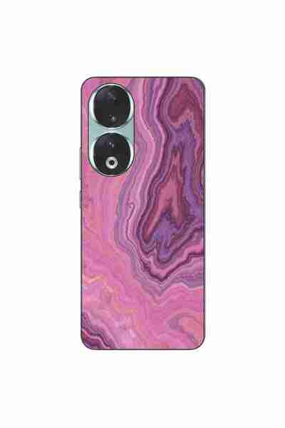OEM Husa compatibila cu Honor 90 5G Silicon Gel Tpu Model Pink Quartz Marble